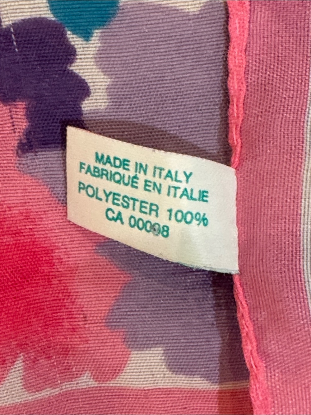 Vintage Italian Scarf - long and narrow Floral print - Picture 3 of 16